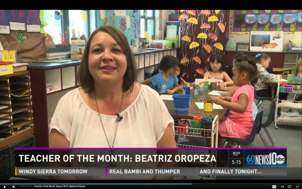 Teacher of the Year  2015: Beatriz Oropeza